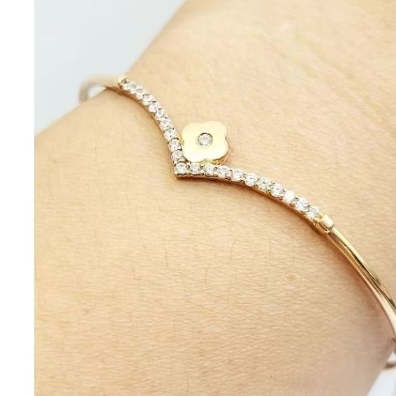 Gelang Emas Asli Aurel Clover Gold 8k