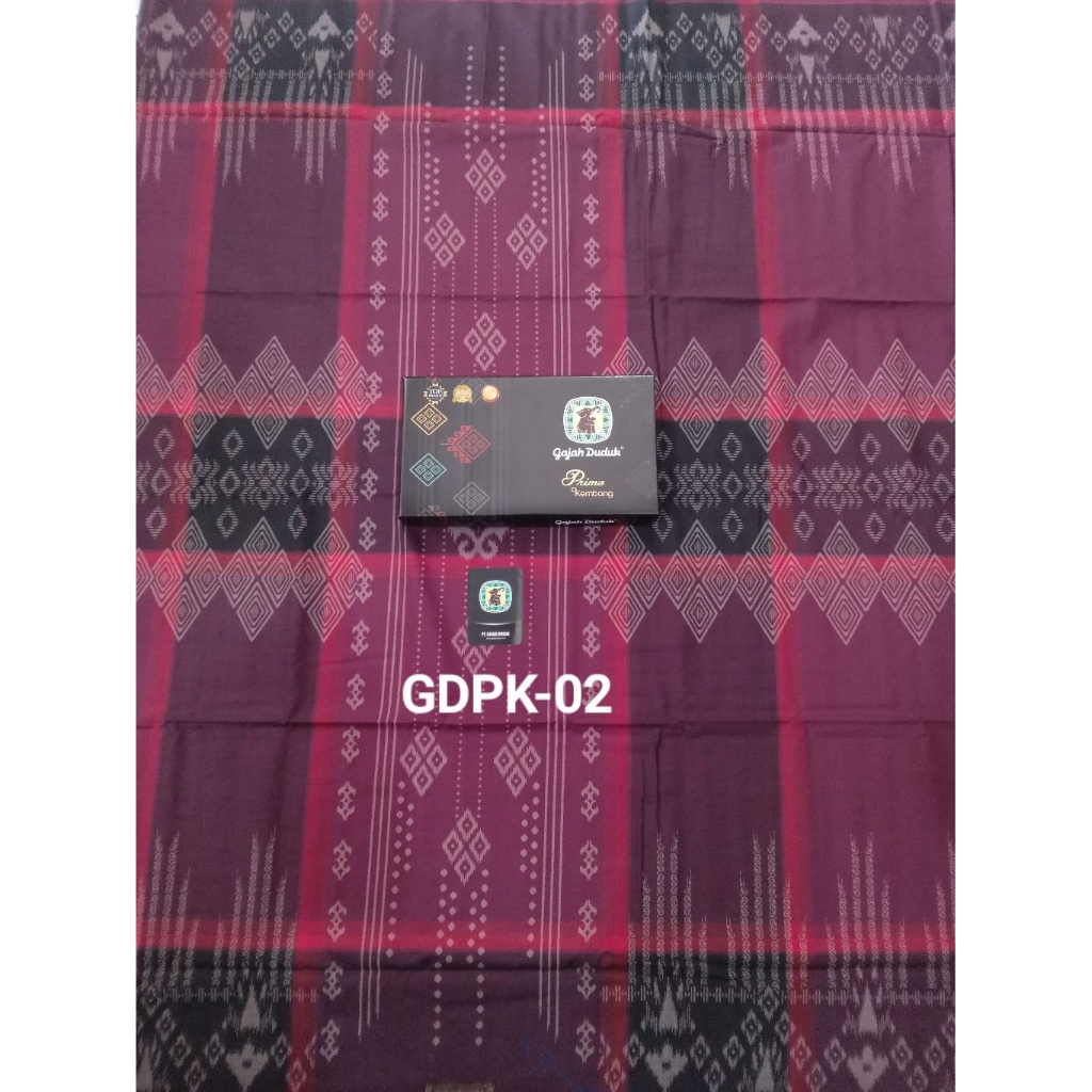 Gajah Duduk Prima Kembang//Sarung Songket//Sarung Pria Dewasa