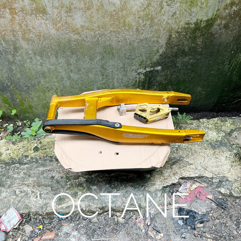 Swing Arm Scarlet Gold 66cm Full Alumunium PNP CRF 150L Original Second Mulus