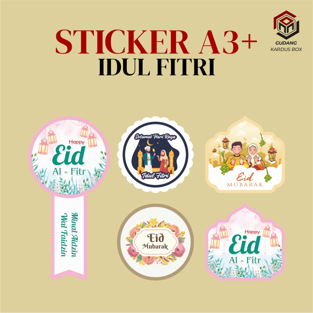 STIKER PARCEL LEBARAN BAHAN BONTAX A3+/STIKER LOGO UMKM/HAMPERS/KUKER/SNACK