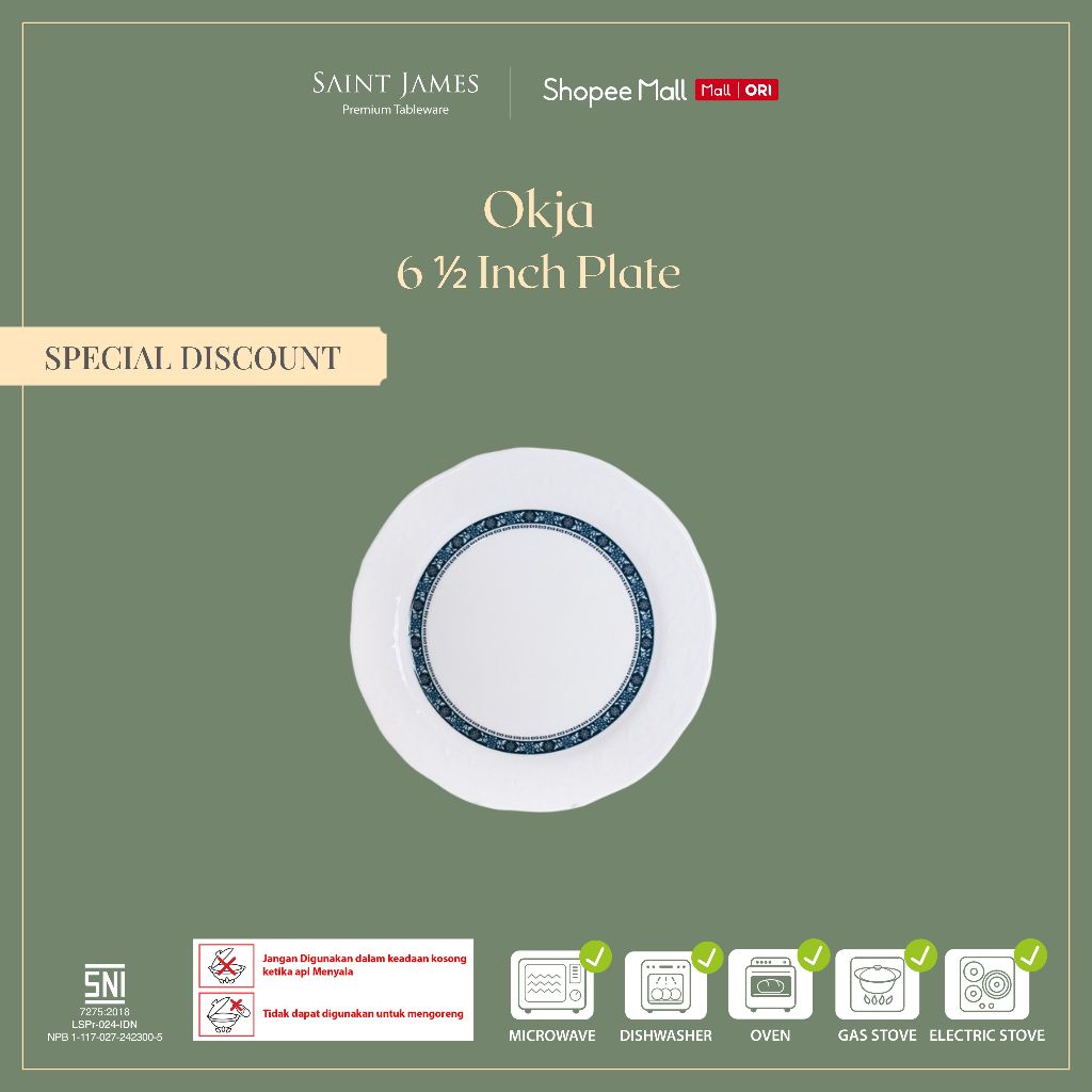 Saint James 6 1/2 inch coupe plate Okja