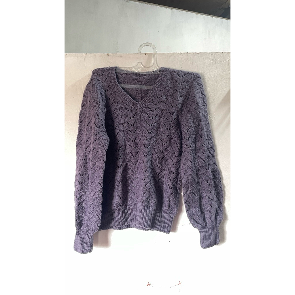 SWEATER RAJUT LILAC [PRELOVED]