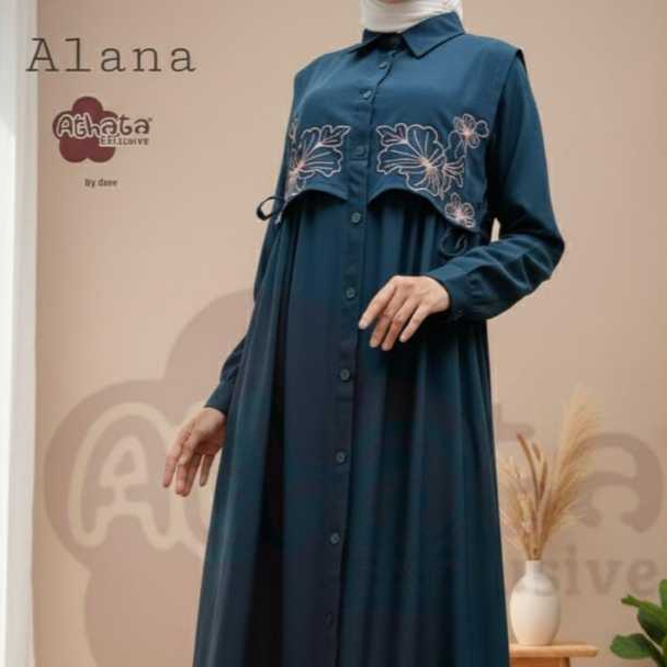 GAMIS ROMPI ALANA MAXY DRESS ORIGINAL ATHATA EXCLUSIVE/GAMIS REMAJA MUSLIMAH TERBARU VARIASI BORDIR 