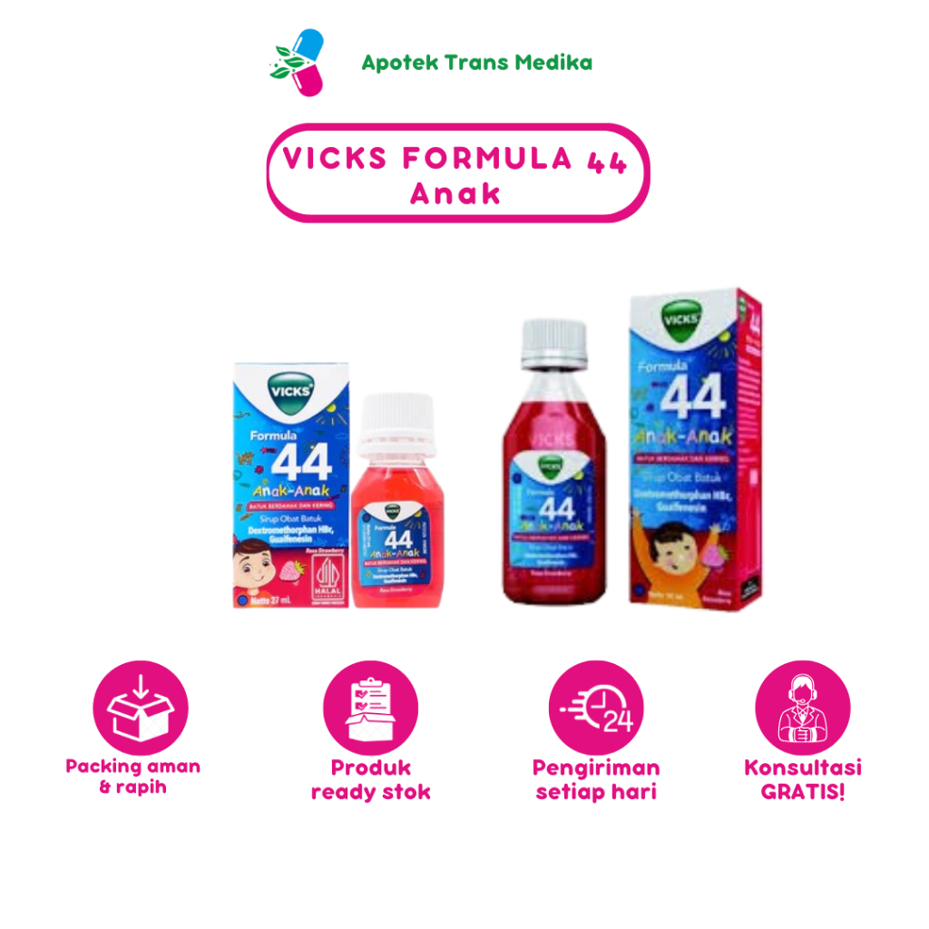 Vicks Formula 44 Anak Sirup - Sirup Obat Batuk Anak