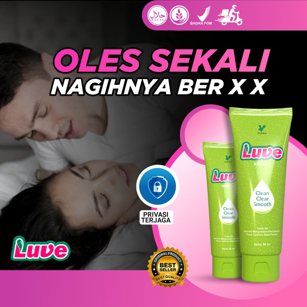 Verba Luve Lubricant BPOM Aman Nyaman Herbal Clean Clear Smooth Pelumas Pria Dan Wanita Original