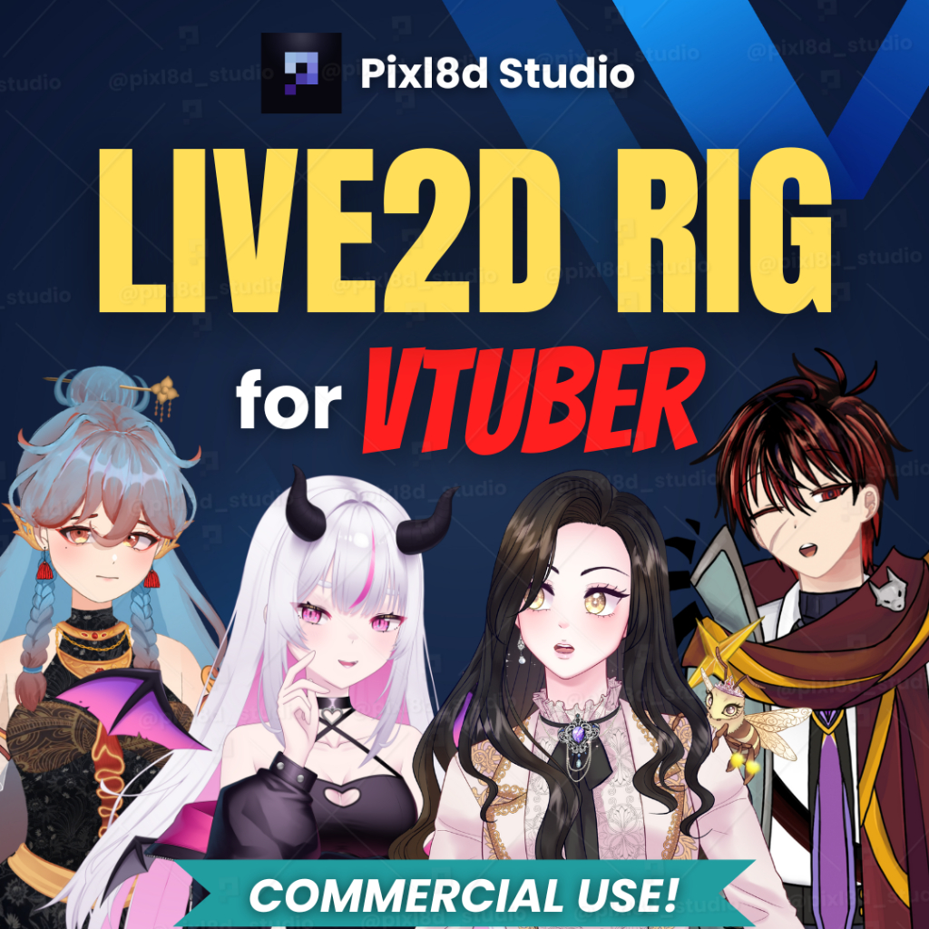 Jasa Komisi Rigging Karakter Model Anime Vtuber Live2D