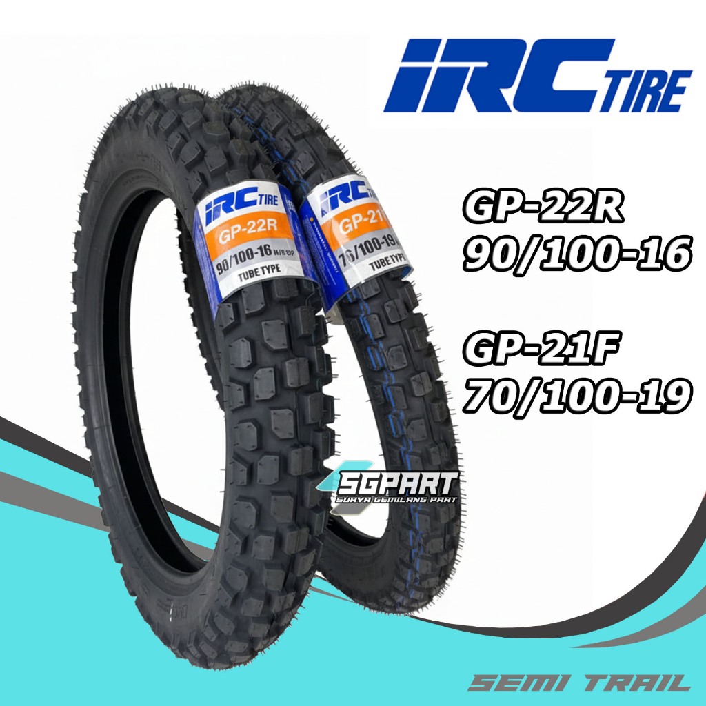 Ban Motor Semi Trail IRC GP22 Ring 16 (Bukan Tubless) 90/100 -16 GP21 70/100 -19 R KLX 150 s