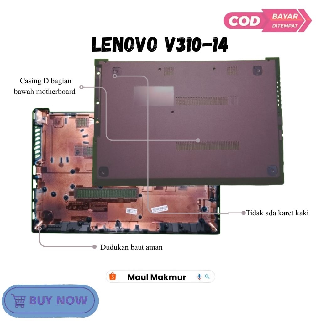 New Casing Laptop | Lenovo V310-14 V310 14 | Case D Bagian bawah Motherboard Laptop