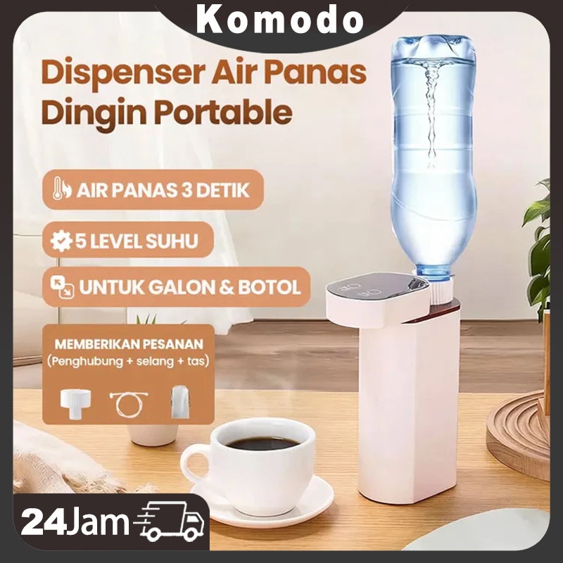 Dispenser Air Panas Dingin Dispenser Air Portable Lipat, Pompa Galon Elektrik untuk Air Panas/Dingin