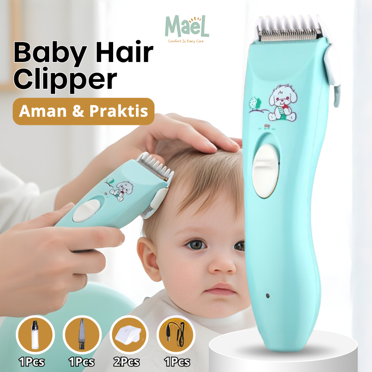 Alat Cukur Elektrik Set 6 IN 1 Alat Cukur Rambut Bayi Baby Hair Clipper Cukur Rambut Mesin Cukur Ram
