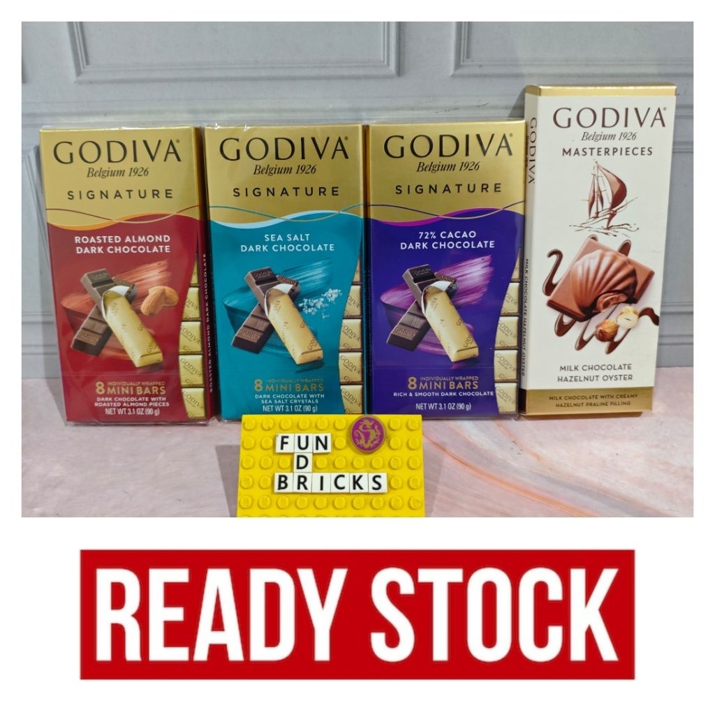 [Khusus Instant]Coklat Godiva Signature Roasted Almond Dark Chocolate Sea Salt Hazelnut Oyster