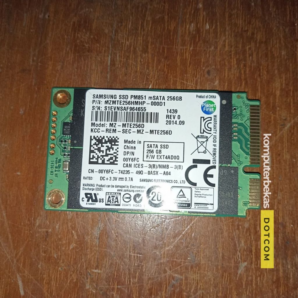 SSD mSATA SAMSUNG 256GB