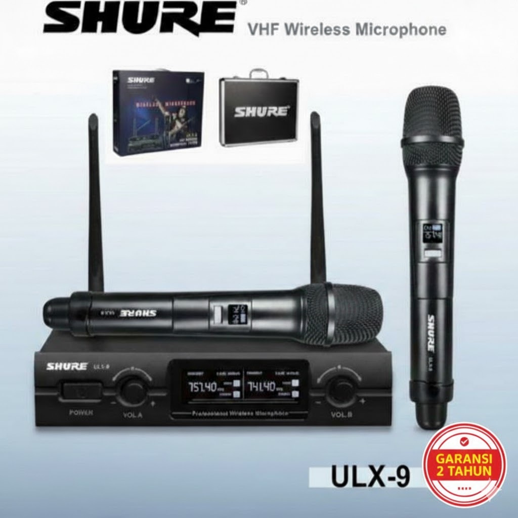 Mic wireless Shure ULX 9 ORIGINAL - GARANSI 2 TAHUN | BONUS KOPER & BUSA MIC