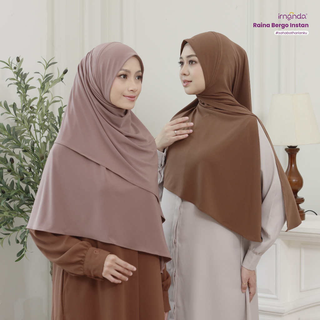 Irnanda Raina Bergo Instant Segitiga Anti Tembem Jersey Diamond PremiumIrnanda Raina Bergo Instant S