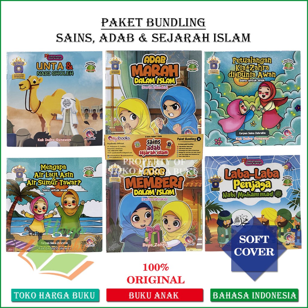 Foto Buku Anak 6 Jilid Seri Sains Adab Sejarah Islam FULL COLOR Bonus Audio Book Interaktif - Qiyabooks