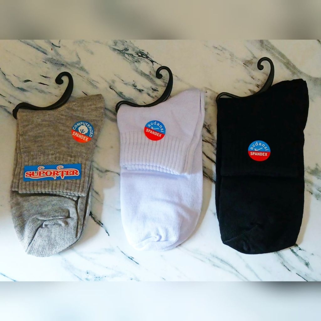 KAOS KAKI PENDEK ABU² POLOS