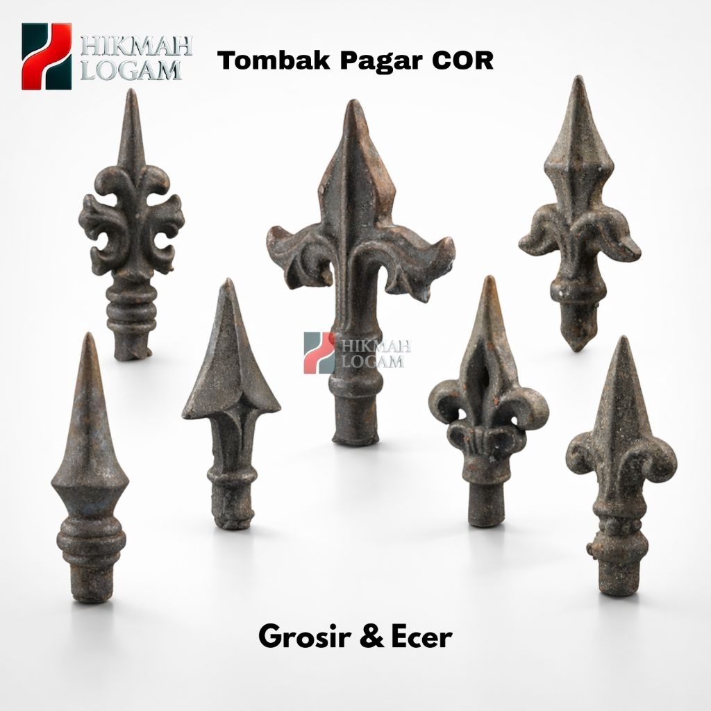 Ornamen Pagar Tombak Besi Cor