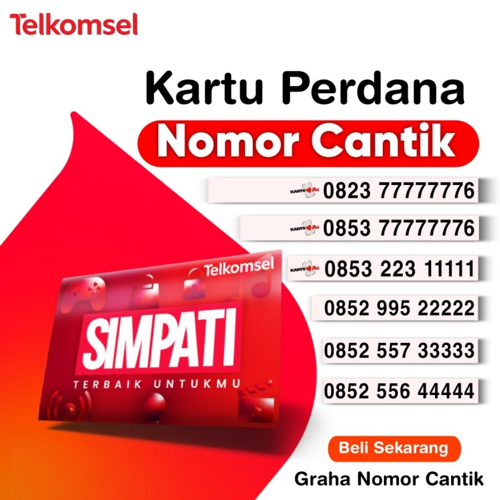 Nomor Cantik Telkomsel Prabayar Spesial Seri Panca Hexa Sapta