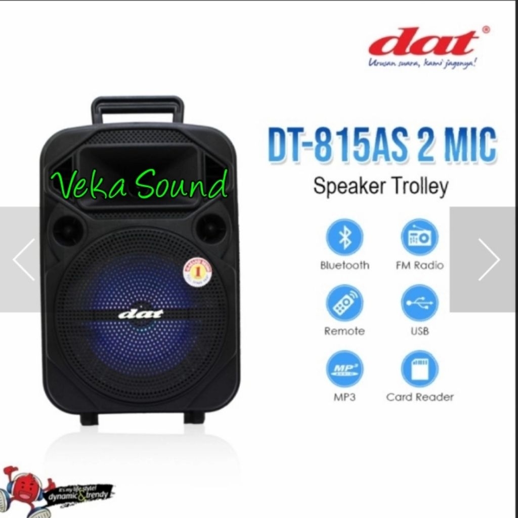 Speaker Aktif 8 Inch DAT DT -815 AS DT815AS Speaker Portable DAT 815 AS Original