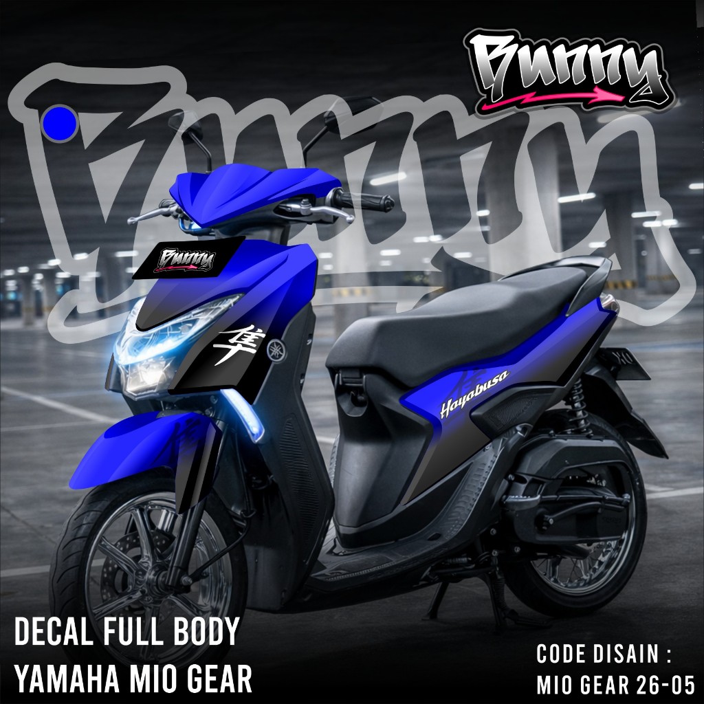 (COD) TERBARU Decal Sticker Motor Yamaha Mio Gear Tahun 2020 2021 2022 2023 2025 Full body - Stiker 