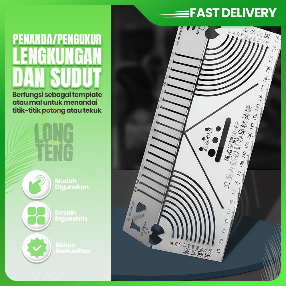 Alat Ukur Tukang Las Penanda Lengkungan Besi Hollow Anti Korosi Mal Fabrikasi Akurasi Tinggi