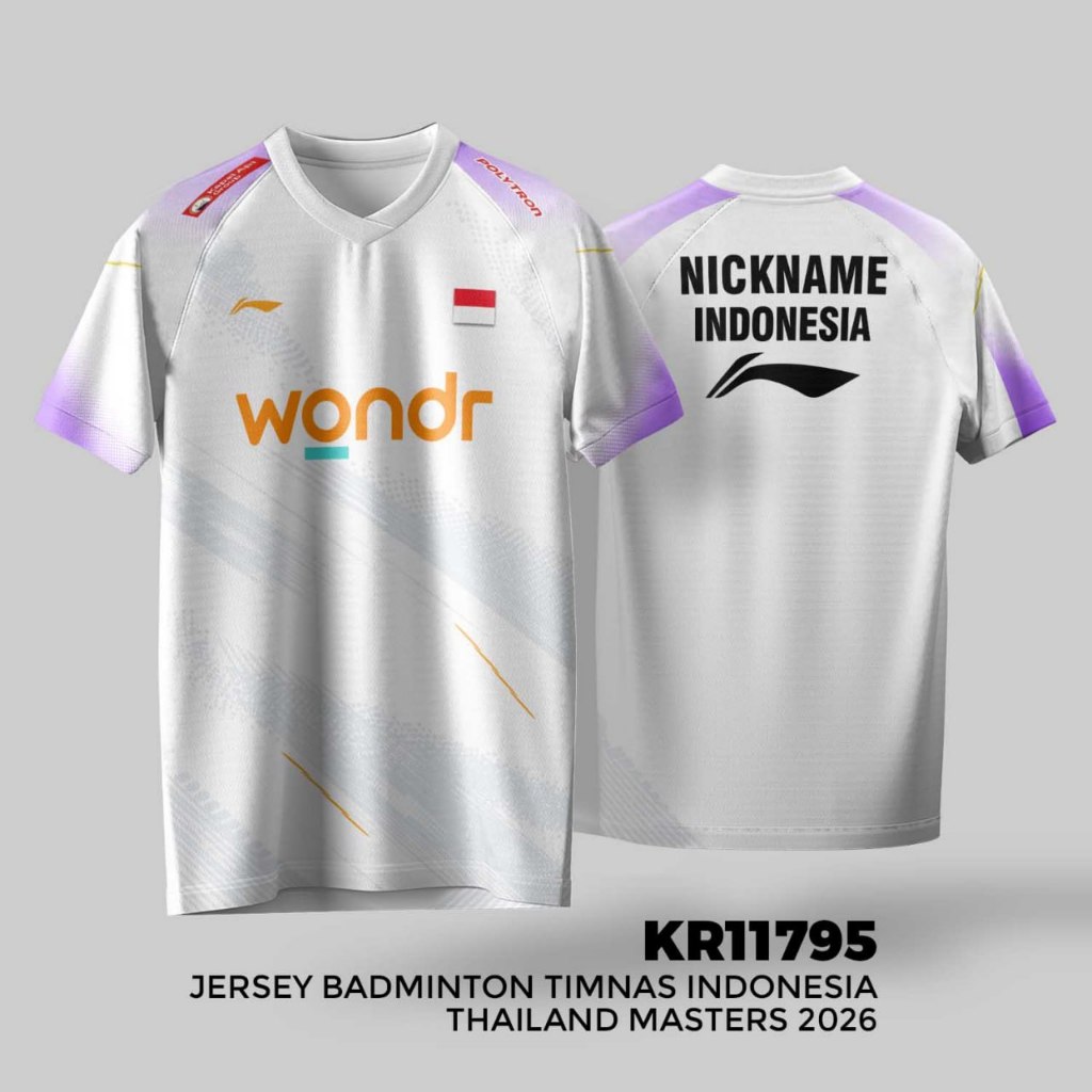 Jersey Badminton Timnas Indonesia Thailand Master 2026