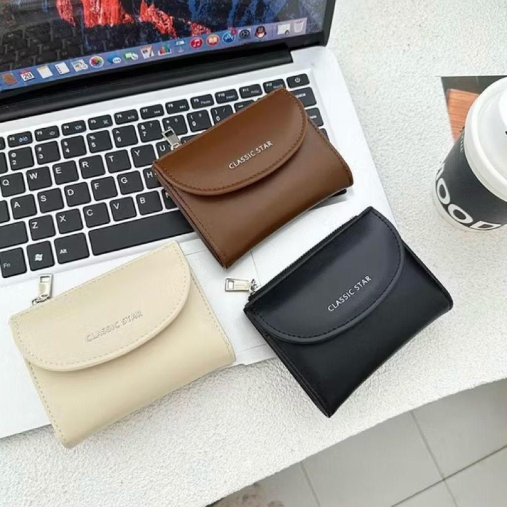 Kasada - Dompet Wanita lucu Dompet Lipat kulit wanita minimalis Dompet simple multifungsi Dompet koi