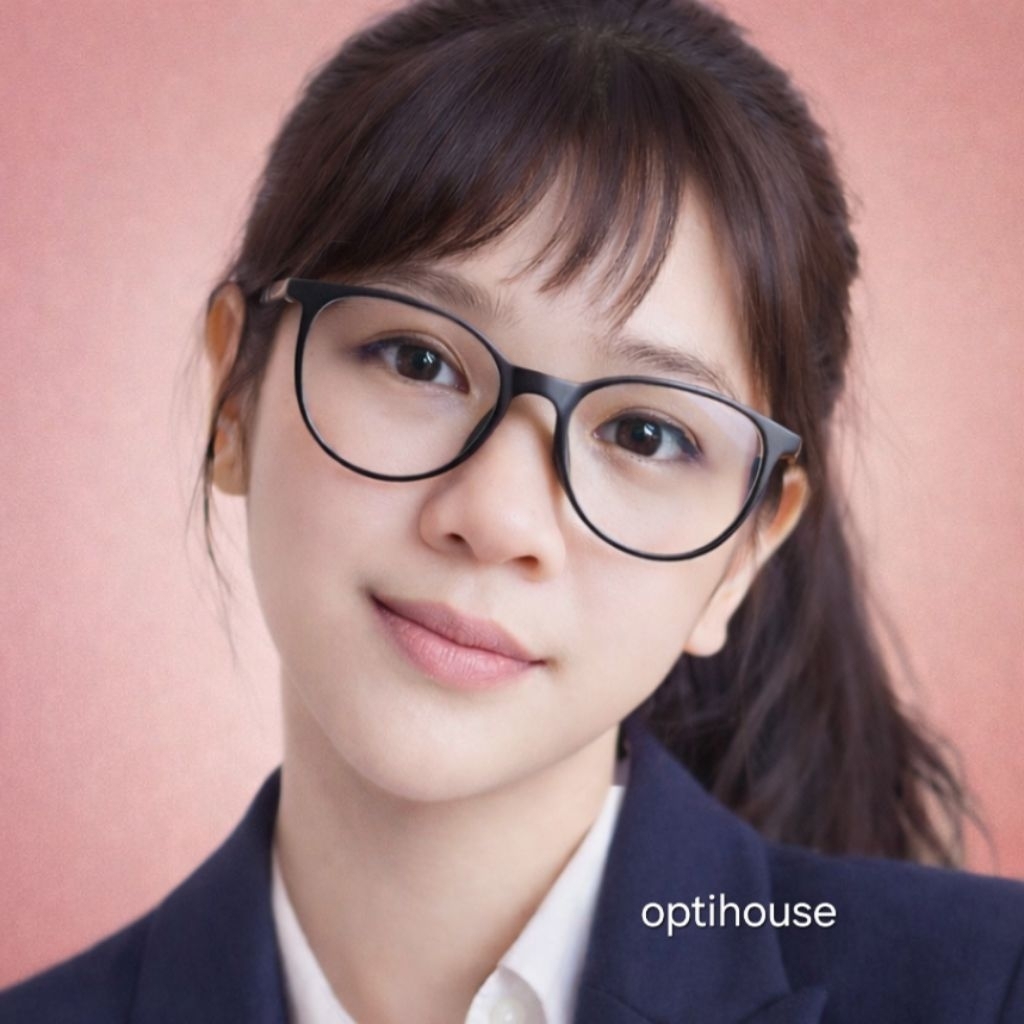 Optihouse - kacamata Minus lensa blueray bentuk oval 72085