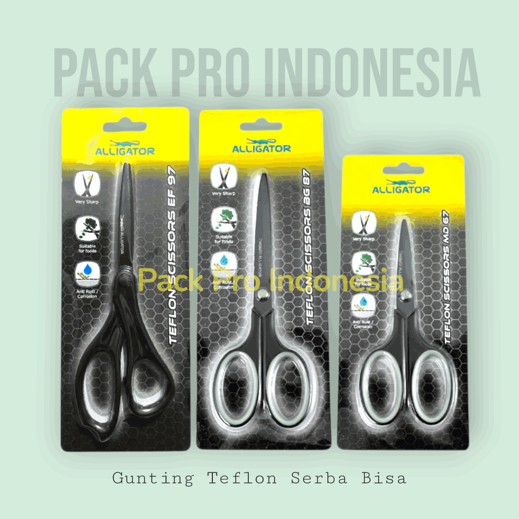 Gunting Serbaguna kecil Besar Alligator Gunting Teflon ( 3 variasi )