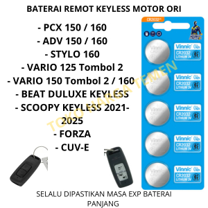 Baterai Remot Keyless Motor PCX 150 160 ADV 150 160 STYLO 160 VARIO 125 150 160 BEAT KEYLESS SCOOPY 