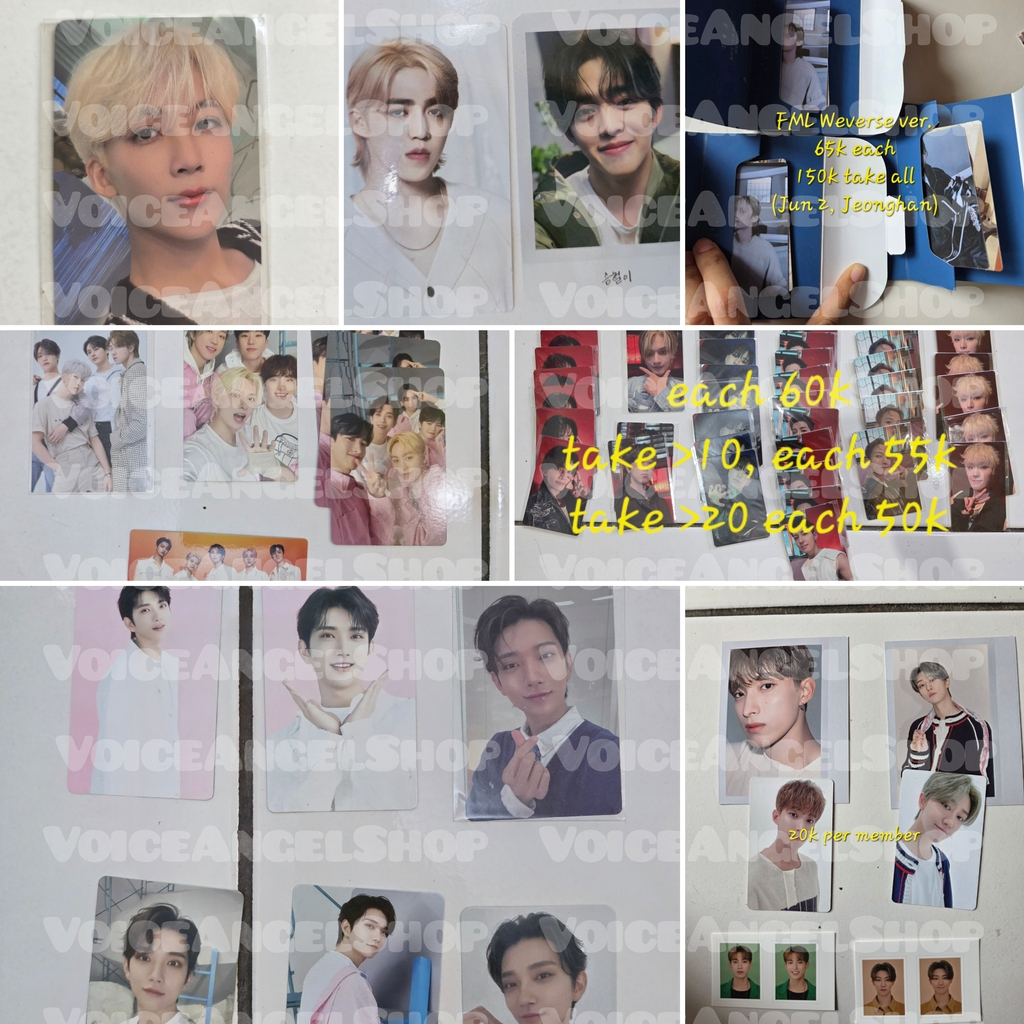 SEVENTEEN Official Photocards Caratland ATTACCA FML POWER OF LOVE FACE THE SUN BE THE SUN S.COUPS JE