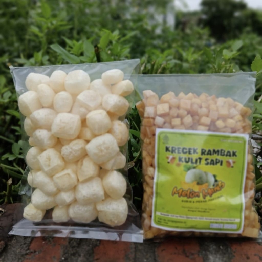 Krecek Rambak Kulit Sapi " Melon Manis " varian kotak kecil 500g
