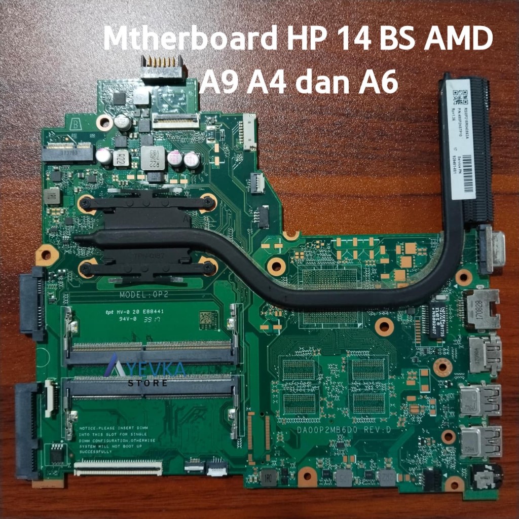 Motherboard HP 14-bw AMD A9 A6 A4 Model 0P2 Normal Tested Seken Original [ mainboard mobo DA00P2MB6D