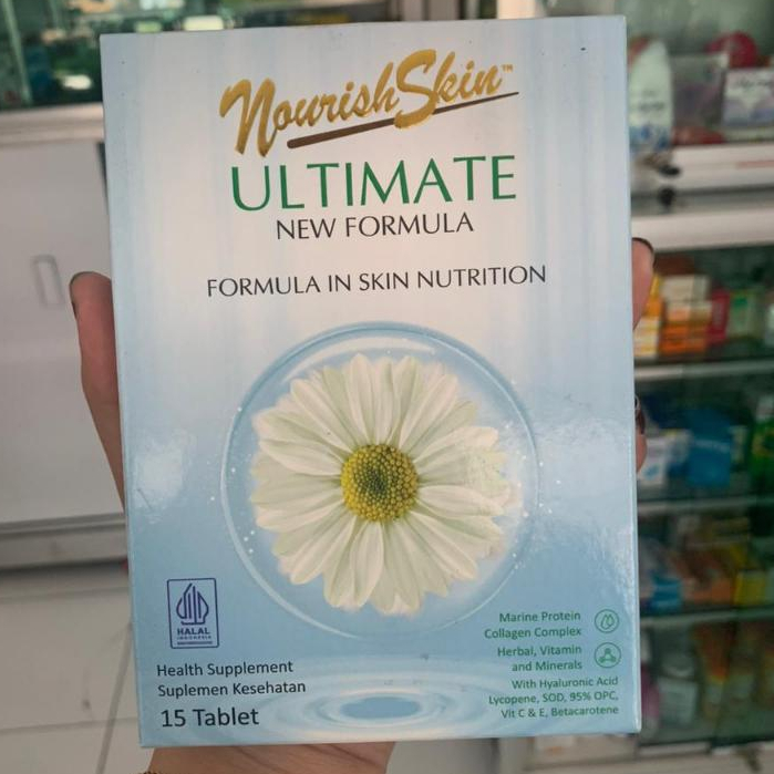 Suplemen Kulit Nourish Skin Ultimate ECER - 1 TABLET - Memperbaiki Kerutan, Flek Hitam, Elastisitas 