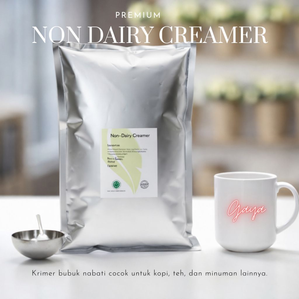 Krimer Premium Nabati Halal | Non-Dairy Creamer 1kg Tanpa Gula | Creamy untuk Minuman Ice & Hot