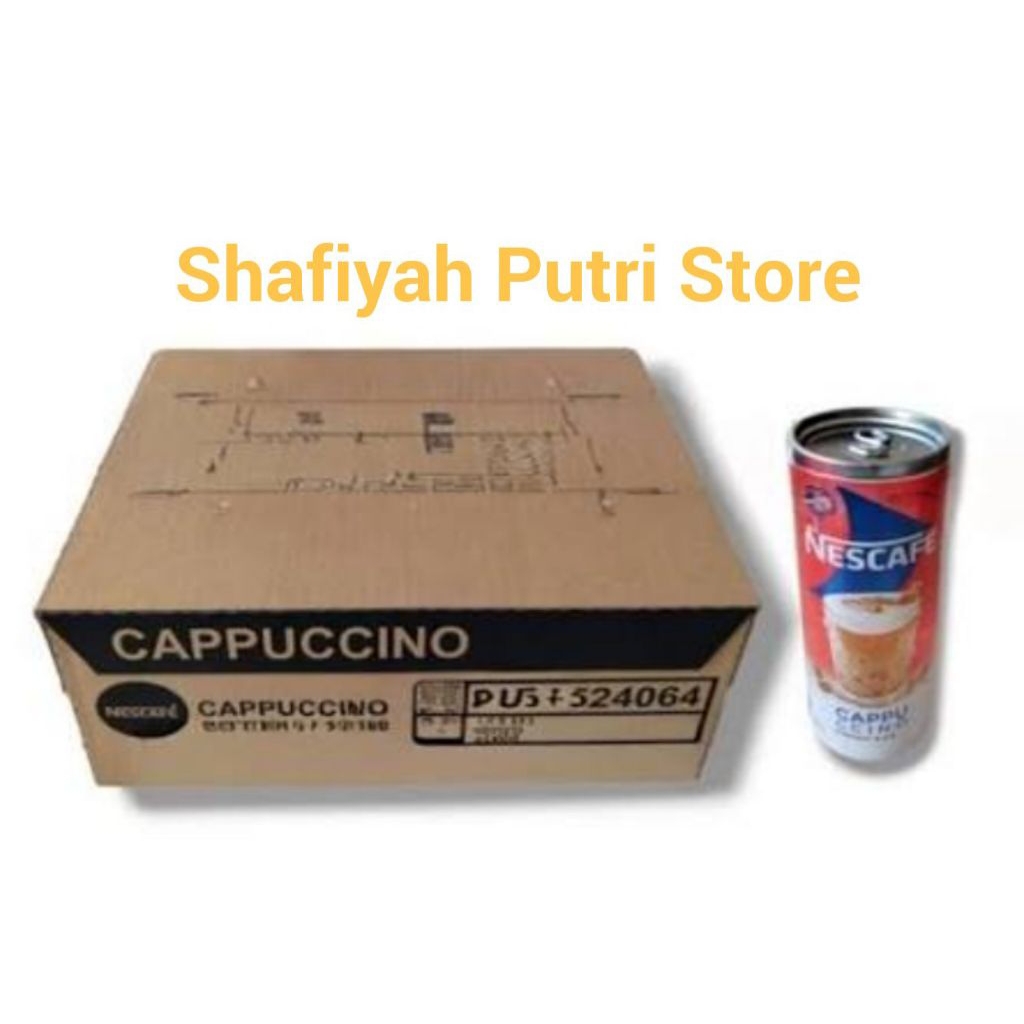 Nescafe Cappucino Kaleng 1 Dus isi 24 Pcs