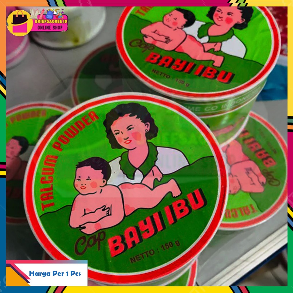 (ORI) Bedak Talc BAYI IBU, Bedak Gatal BEDAK BAYI CAP IBU PUPUR BADAN BAYI GATAL IRITASI LEMBUT HALU