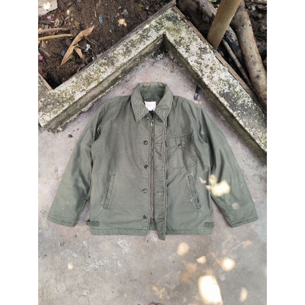 True Vintage 70s A2 Deck Jacket V Pocket Size 38-40