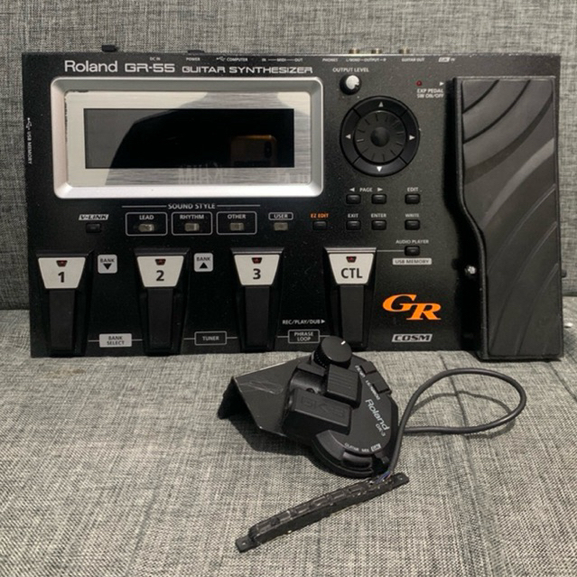 efek gitar synthesizer boss roland gr 55 black hitam gk3 keyboard