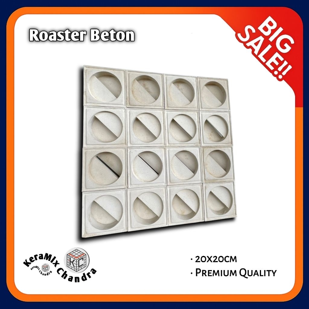 Roaster Beton 20x20cm ( tebal 10cm ) || Roster beton putih || Roster minimalis