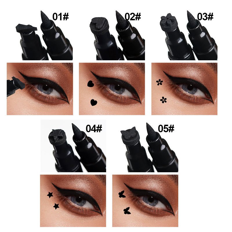 (Pengiriman Cepat) Eyeliner Cap Dua Ujung Tahan Air, Anti Luntur, Pena Cair Eyeliner Cepat Kering, T