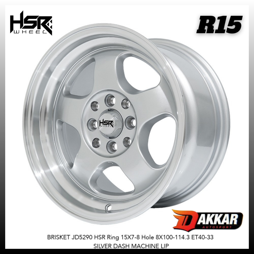 Velg Mobil Celong Ring 15 HSR WHEEL BRISKET R15 Lebar 7/8 Buat Brio Avanza Mobilio Swift Yaris Sigra