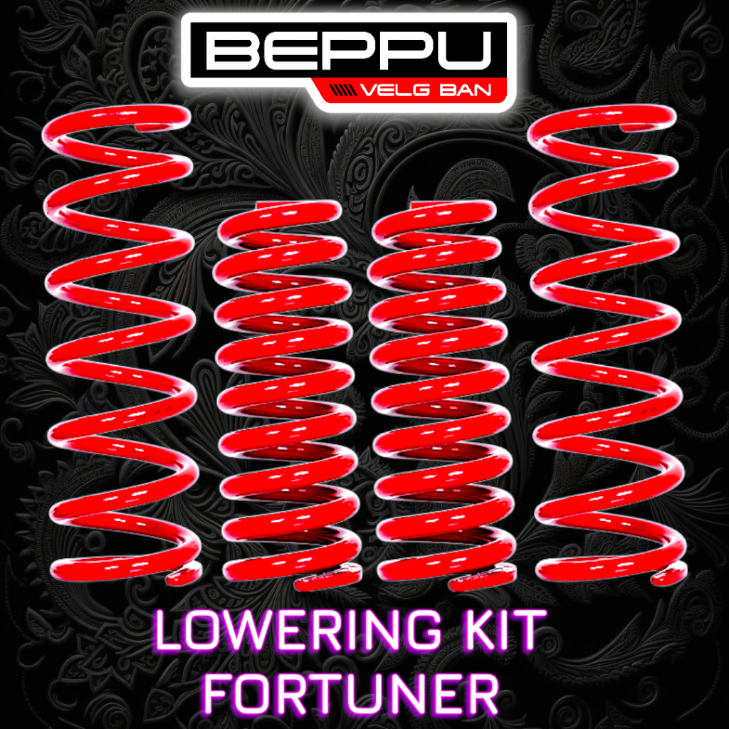 Per Ceper/Lowering Kit HSR MERAH LOWERING KIT UNTUK TOYOTA FORTUNER 2012-2022