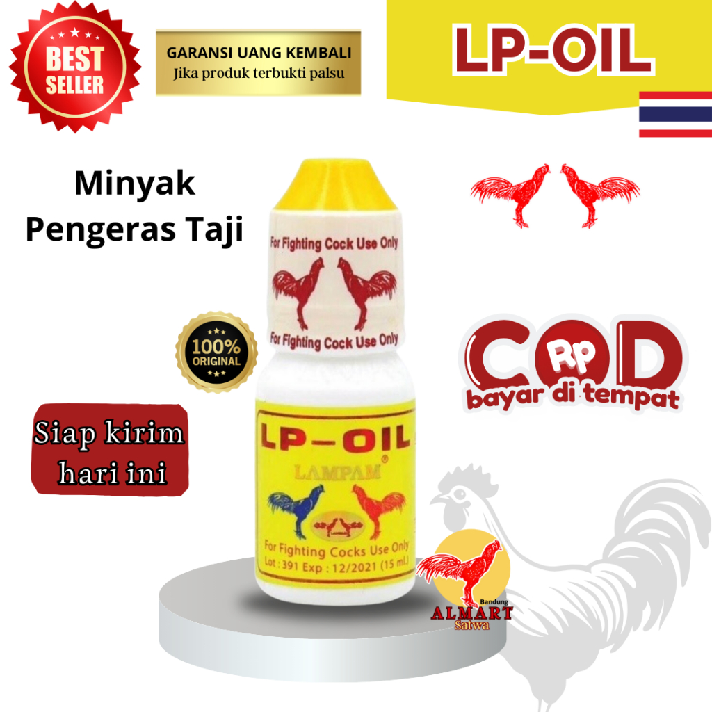 LP OIL LAMPAM Original Minyak Pengeras Penguat Taji & Paruh - Minyak Oles Ayam Thailand