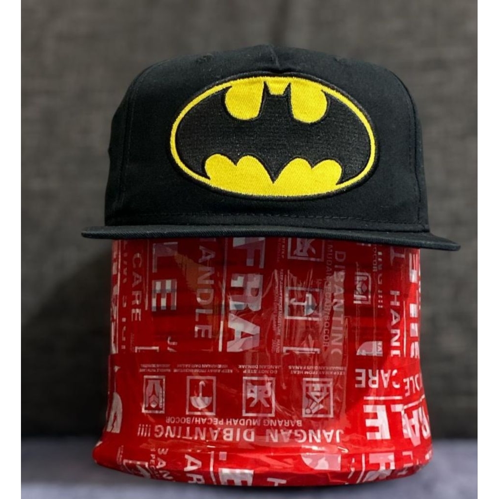 Topi Batman Logo Hitam Kuning Big Logo – Youth OSFM (Original DC Comics) Bisa dewasa