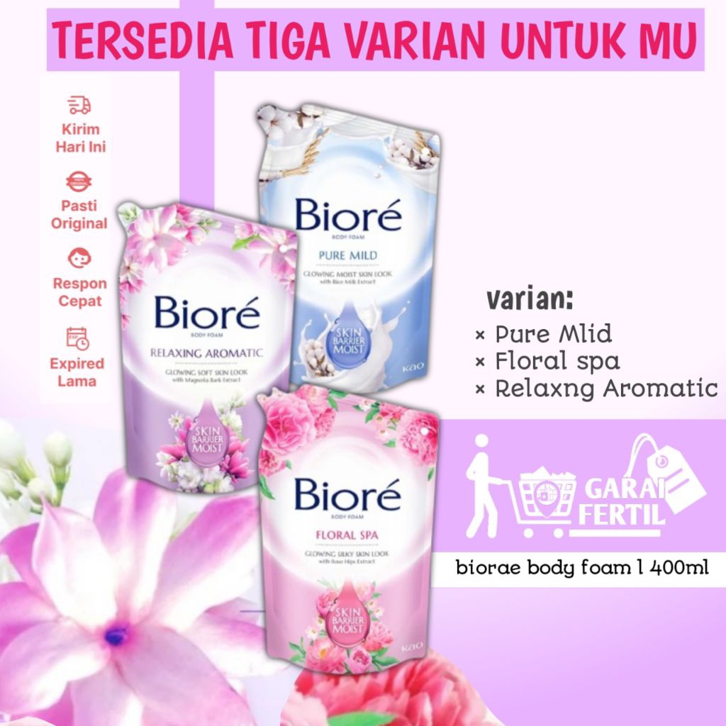Sabun mandi cair biore 450ml