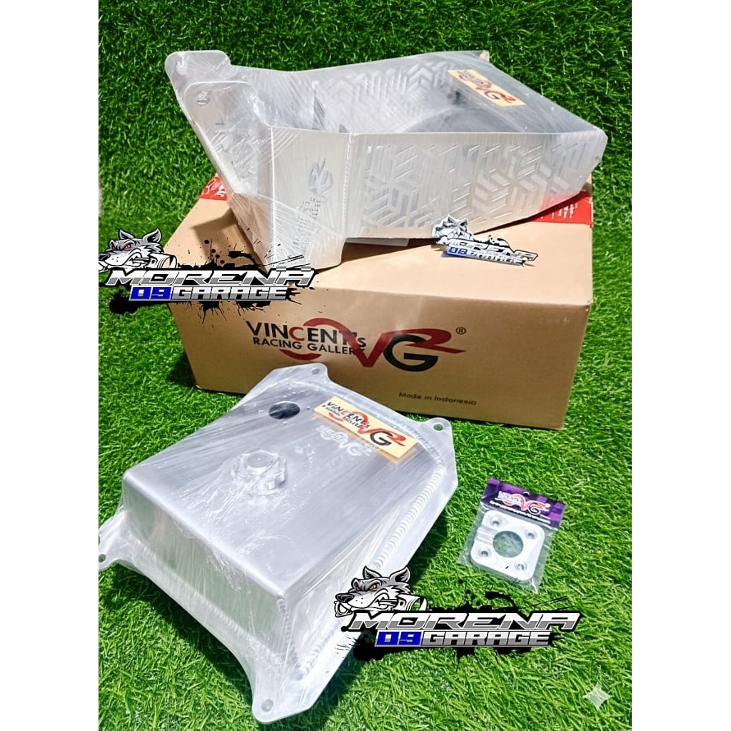 tangki bensin + bagasi jok Mio sporty/small alumunium vrg.