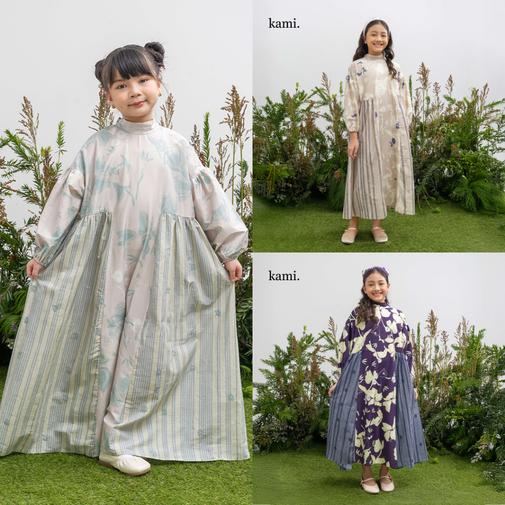 TARINI ASA Athena Gathered Kids Dress Kamiidea Kami Idea Gamis Anak Edisi Raya