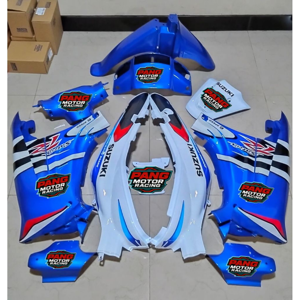 Body Halus set Suzuki Satria Lumba Satria R BIRU PUTIH