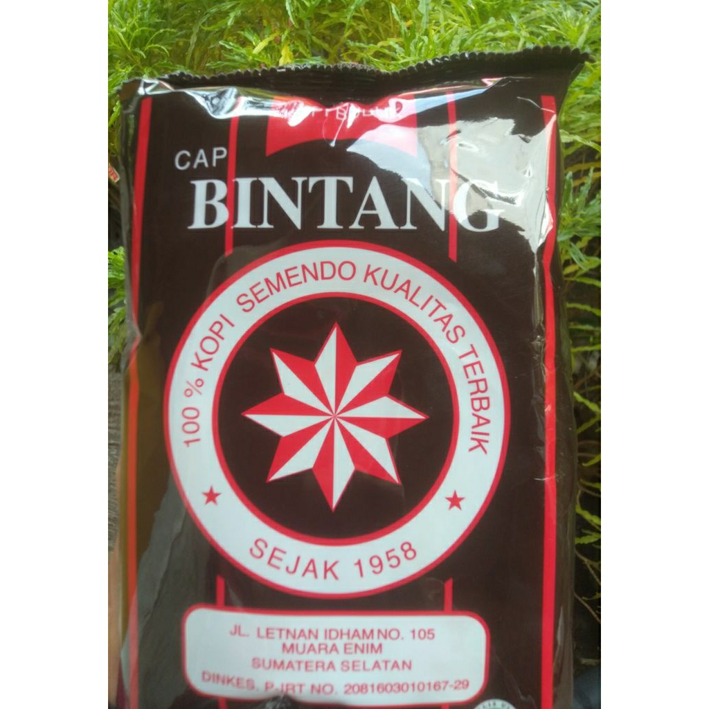 Kopi Hitam Robusta Bubuk Cap Bintang Asli Semendo Kemasan 400 Gram Halal Untuk Takaran 140 Gelas